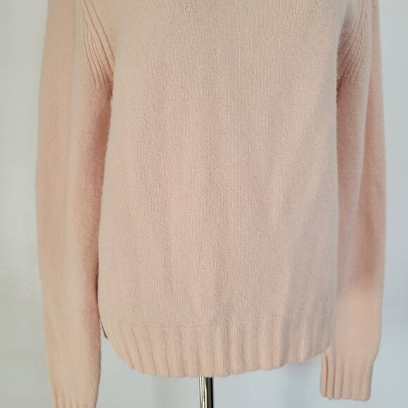 J. Crew Point Sur Mock Neck Sweater Merino Wool Alpaca Pink Women Medium - Picture 6 of 12